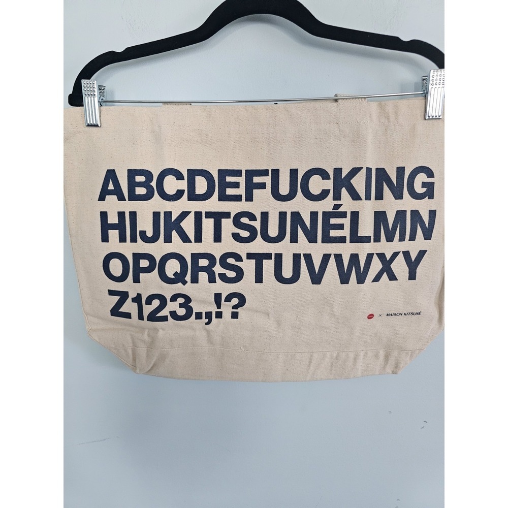 Maison Kitsuné‎ - Ecru Canvas Tote - Cafe Kitsune NWT